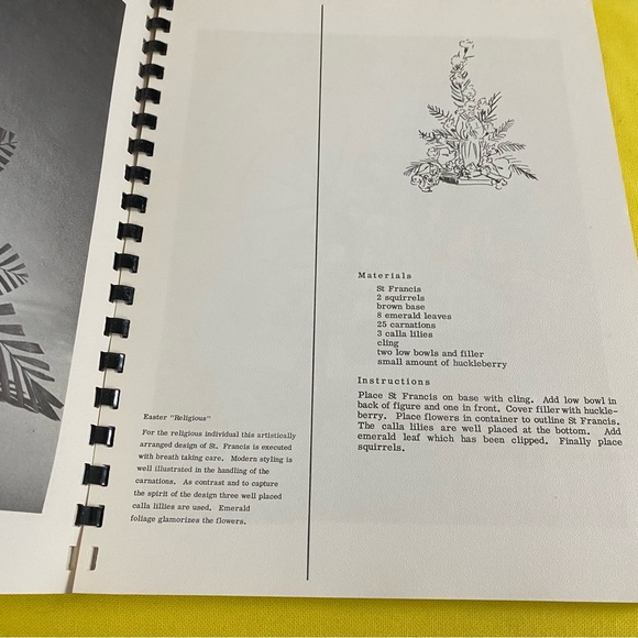 Vtg ARRANGEMENTS FOR ALL OCCASIONS Rittners SPIRAL BOOK Flowers FLORIST Design - Picture 6 of 6